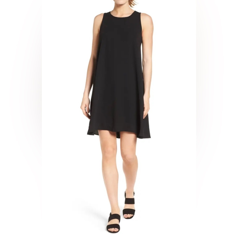 Halogen A-Line Black Tank Dress Womens Medium‎ NWT